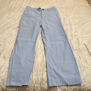 Gently Worn, Light Blue, Maeve by Anthropologie Arlo Wide Leg Trousers - Size 8